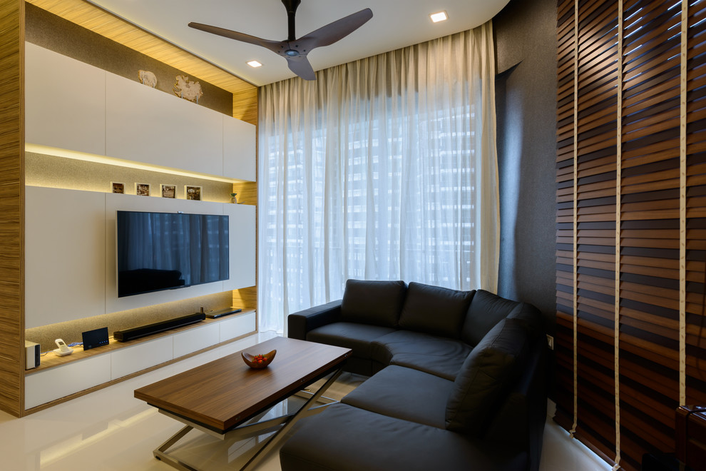 Example of a minimalist living room design in Singapore