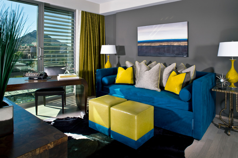 Example of a trendy living room design in Phoenix
