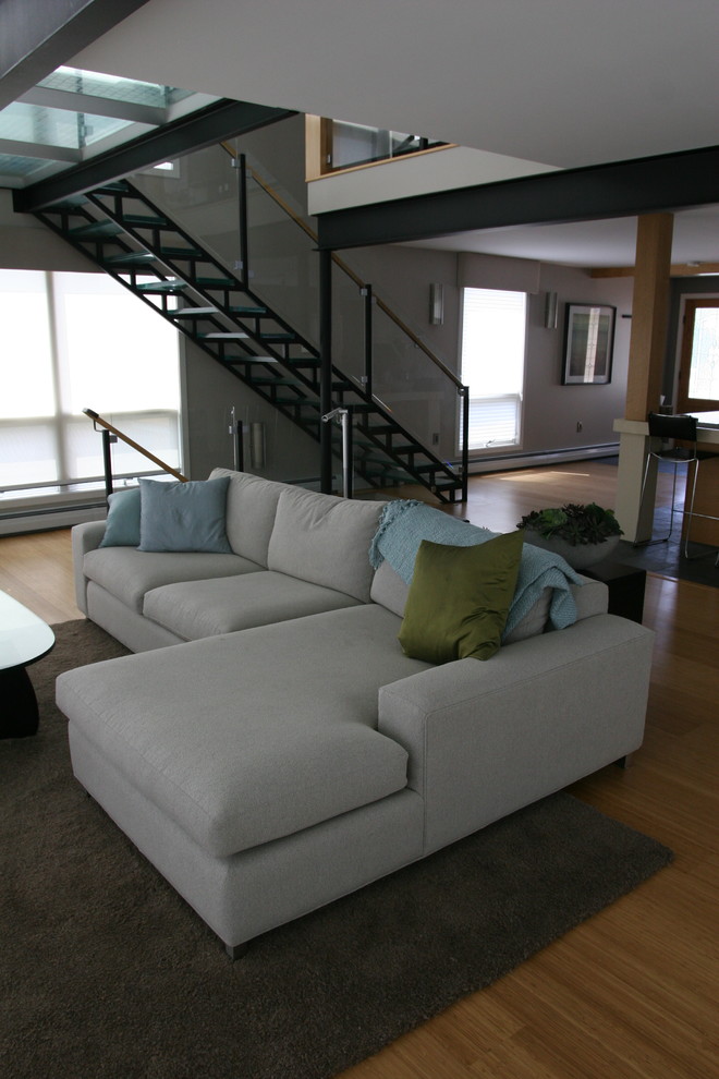 Contemporary living room in Portland Maine.
