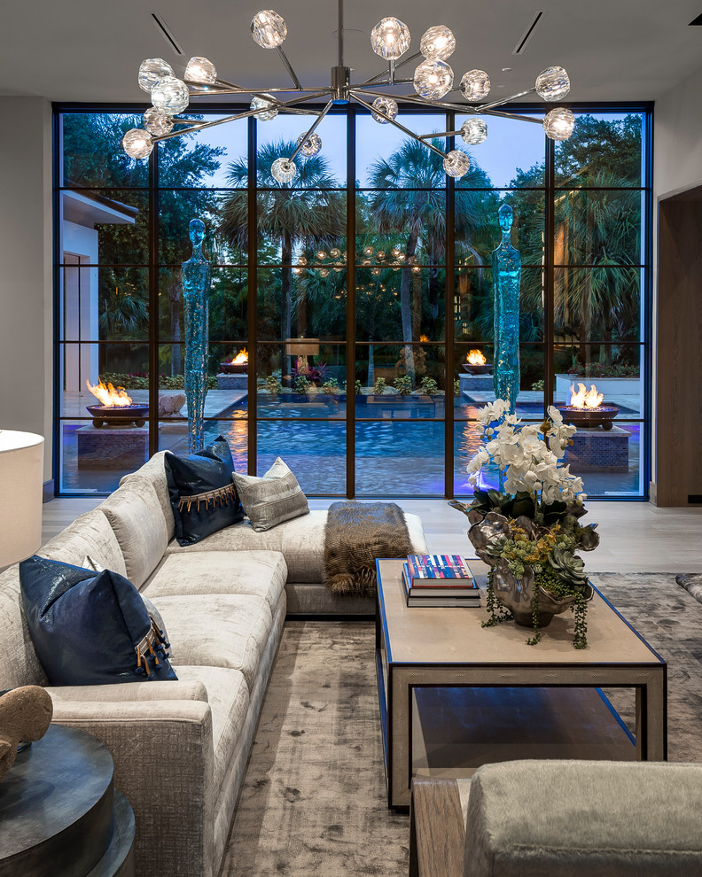 Inspiration for a contemporary living room in Jacksonville.