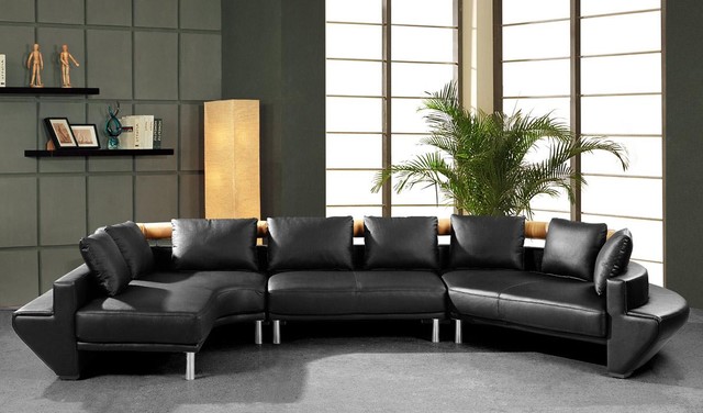 Contemporary Curved Sectional Sofa In Black Leather Modern Living Room Los Angeles By Eurolux Furniture Houzz Au Contemporary Curved Sectional Sofa In, Modern Curved Leather Sectional Sofa
