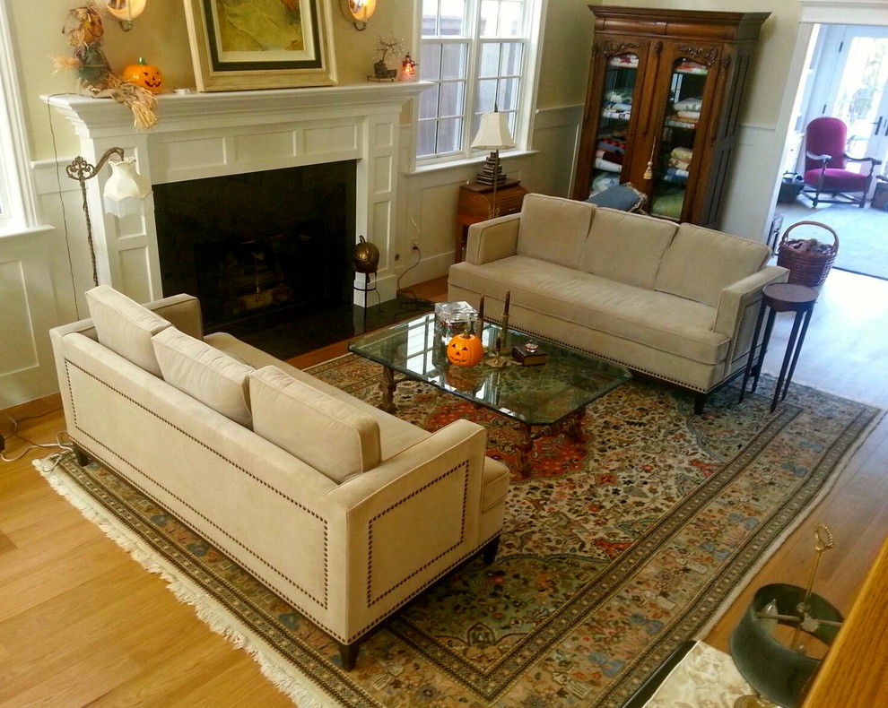 Contemporary Custom Sofa Set Around Fireplace The Sofa Company