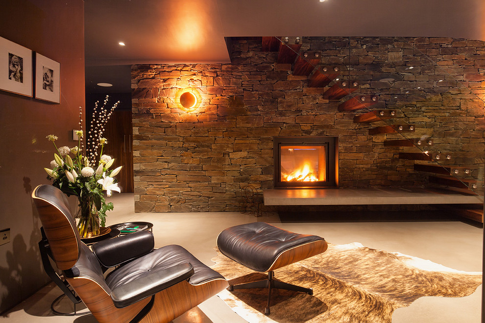 Contemporary living room in Cornwall.