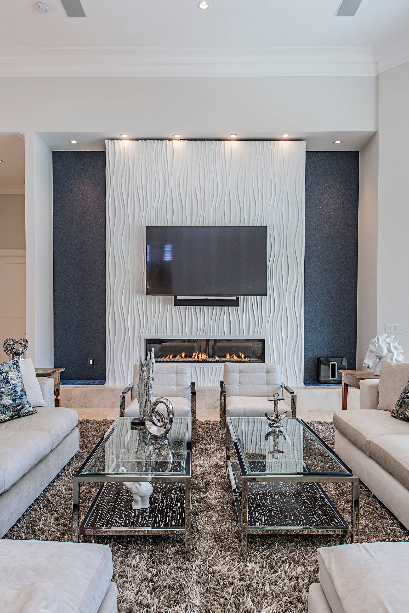 houzz electric fireplace on 75 Beautiful Any Contemporary Living Room Pictures Ideas May 2021 Houzz