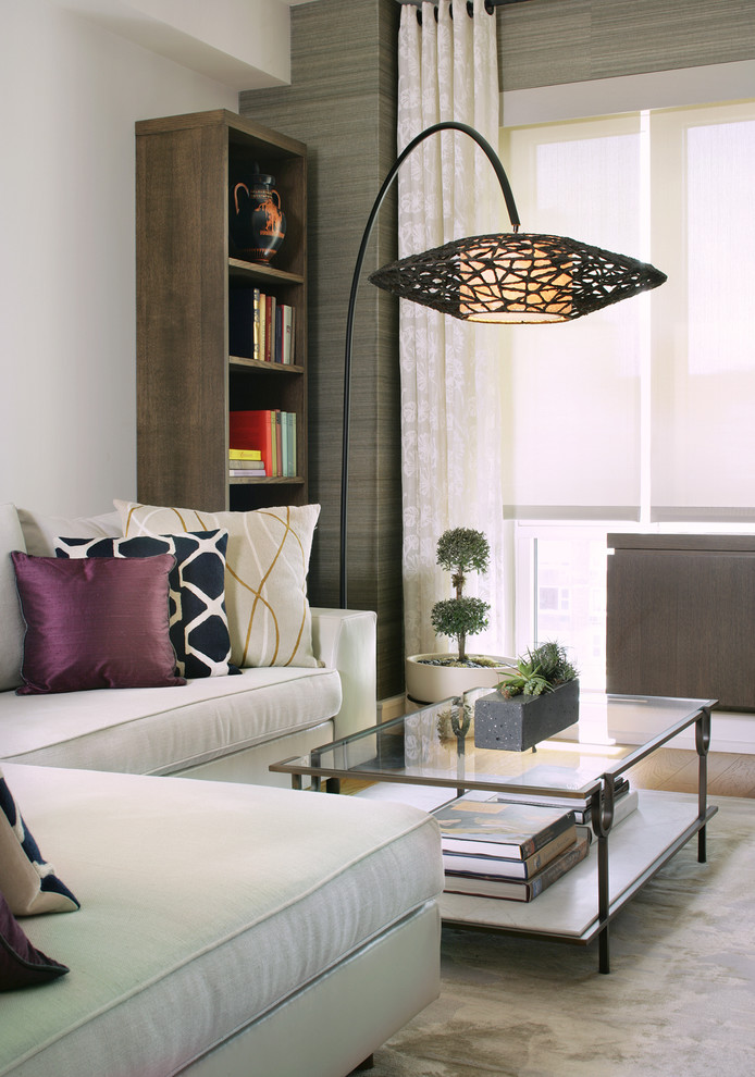 Inspiration for a mid-sized contemporary living room remodel in New York