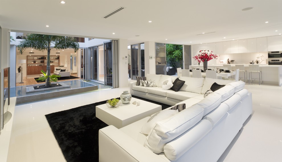 Inspiration for a contemporary living room remodel in Los Angeles