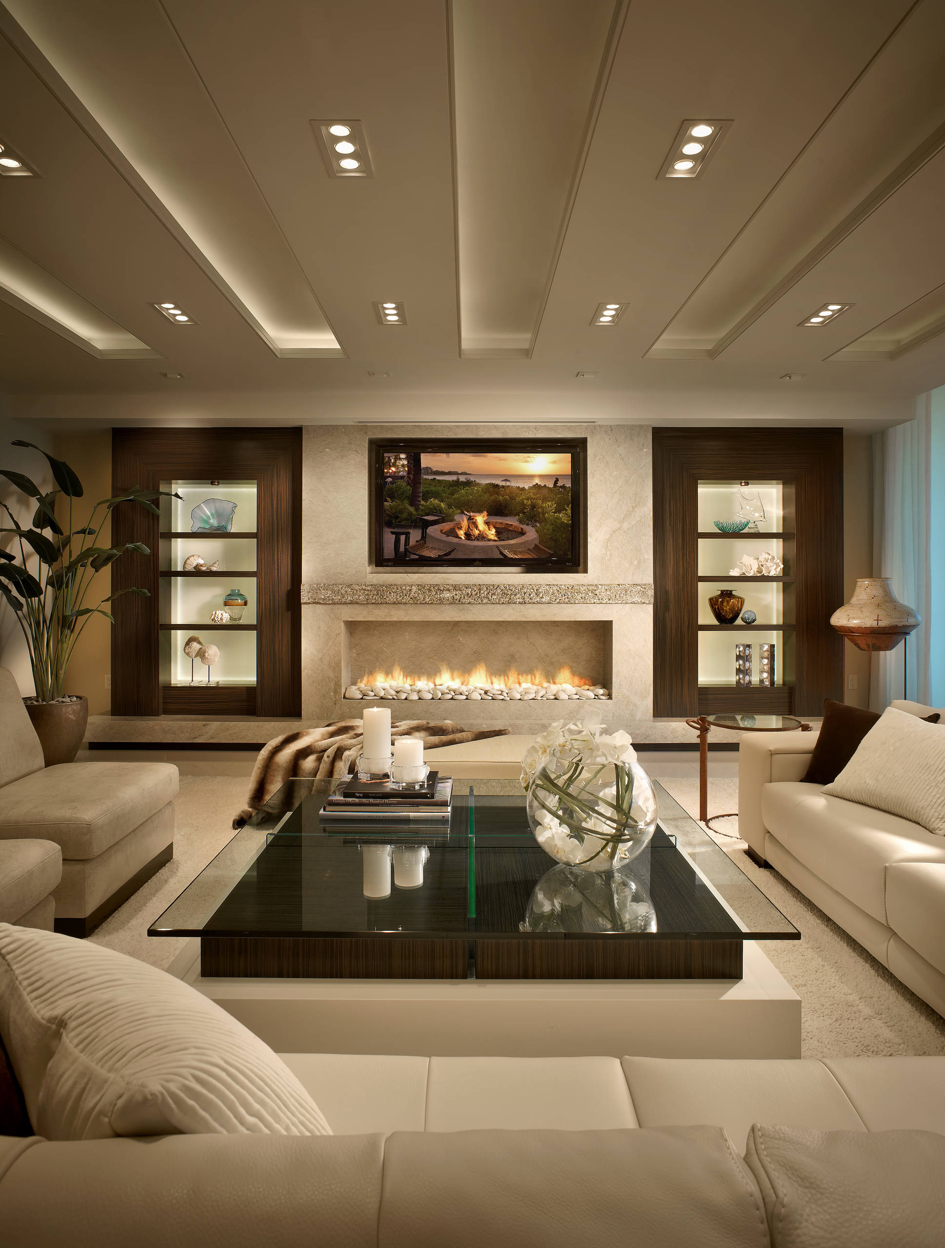 75 Beautiful Living Room With A Wall Mounted Tv Pictures Ideas June 2021 Houzz