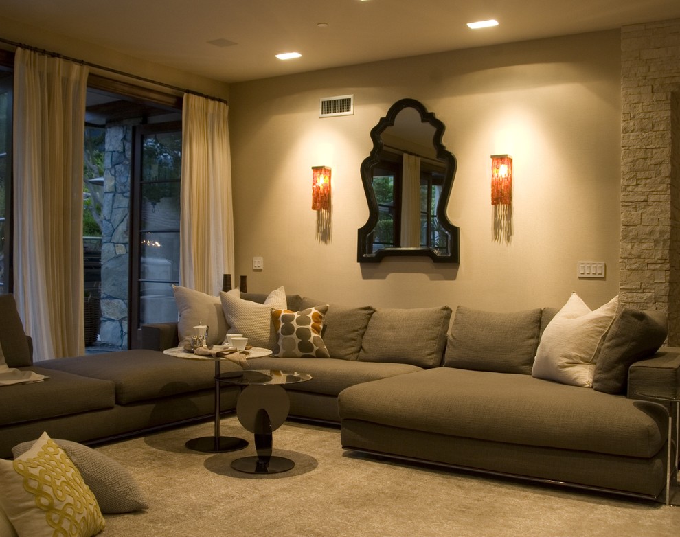 Contemporary Tuscan Contemporary Living Room Los Angeles by