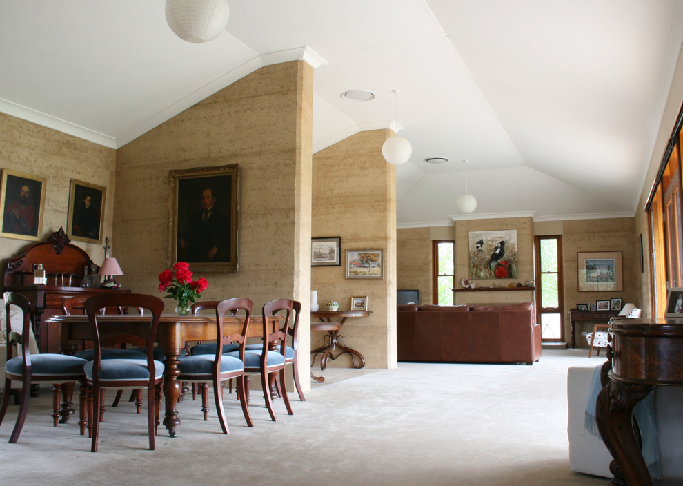 Coolah Rammed Earth Farmhouse Living Room Other by Penney