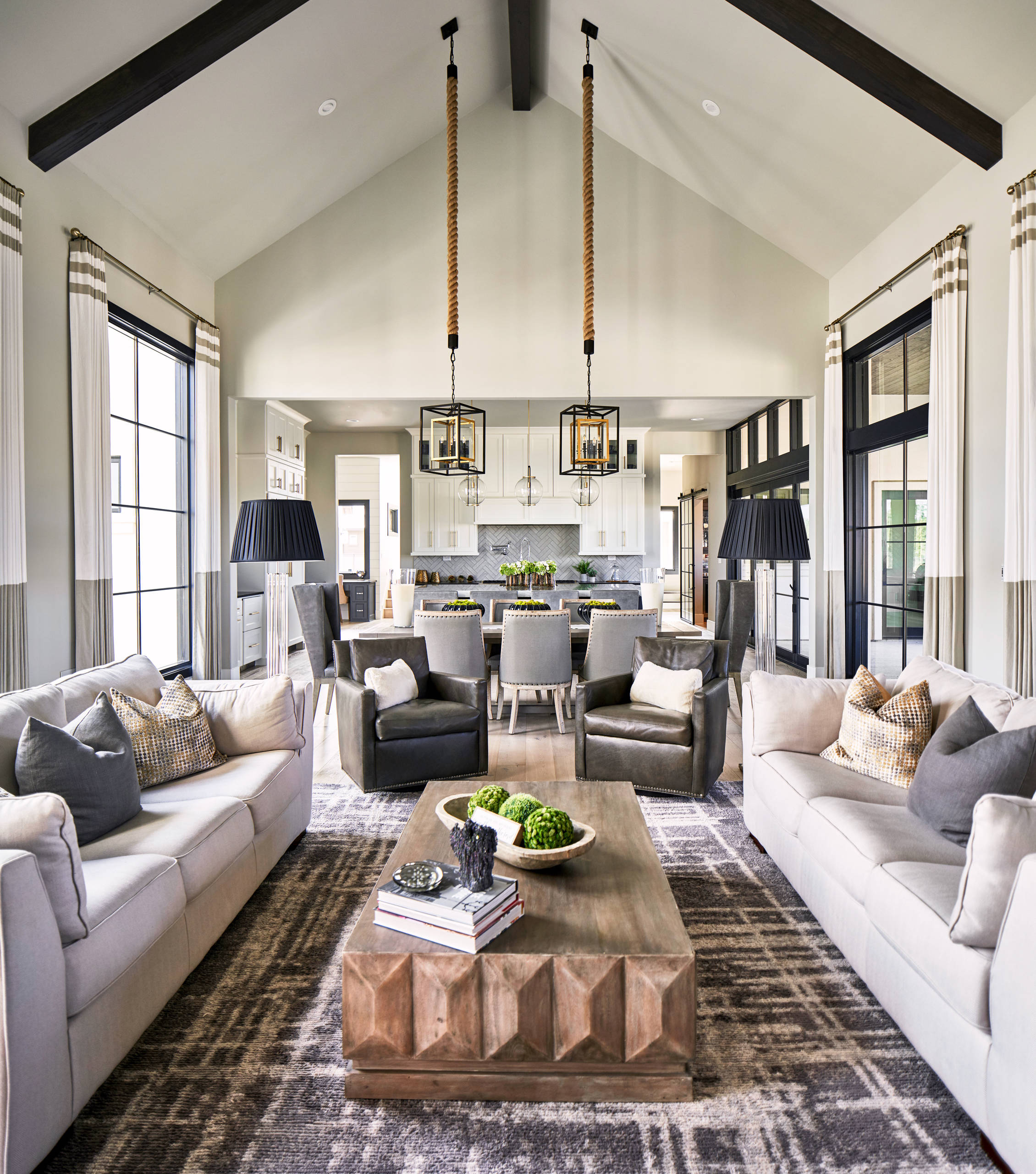 75 Beautiful Carpeted Open Concept Living Room Pictures Ideas April 2021 Houzz