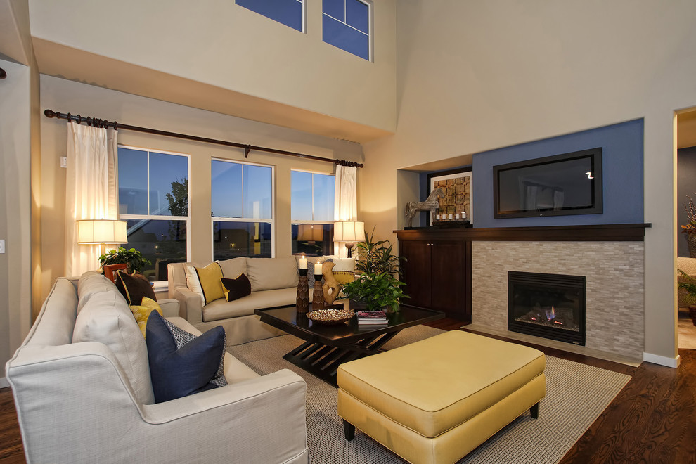 Cordera Transitional Living Room Denver by User Houzz