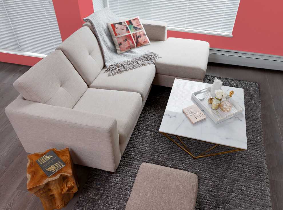 Small space corner sectional Modern Living Room by Navin Ramani