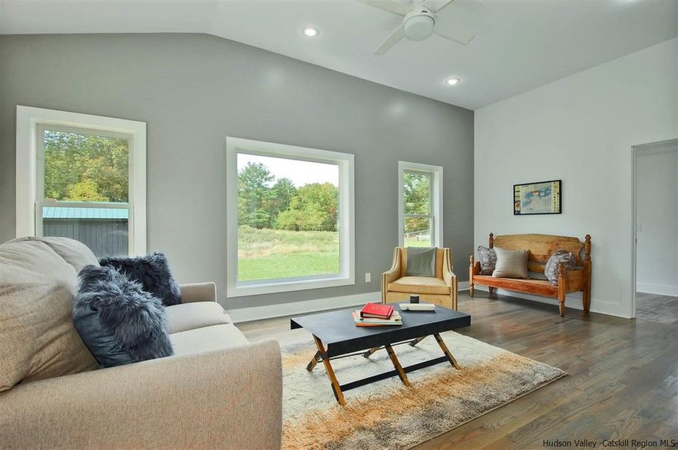 Cottekill Vacant Staging Farmhouse Living Room New York by User Houzz