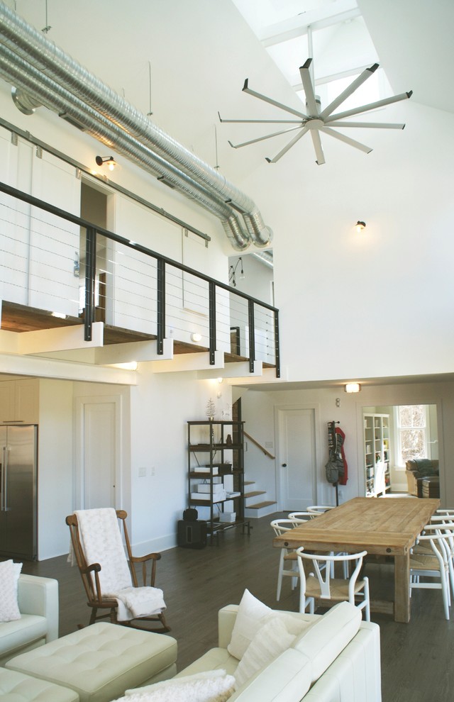 Country Cathedral Farmhouse Living Room Raleigh by Linton