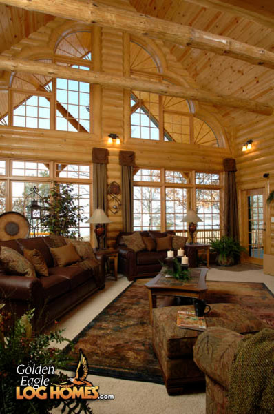 Living room - large rustic living room idea in Other