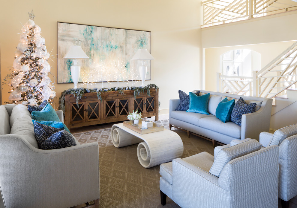 Inspiration for a modern living room in Little Rock.
