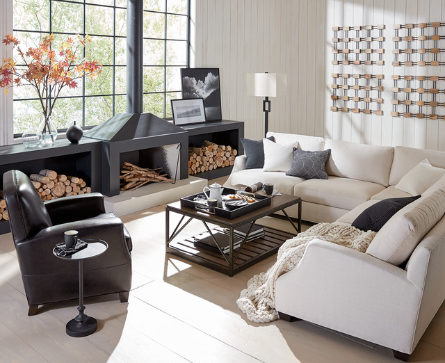 COZY LIVING ROOM IN BLACK AND WHITE - Contemporary - Living Room ...