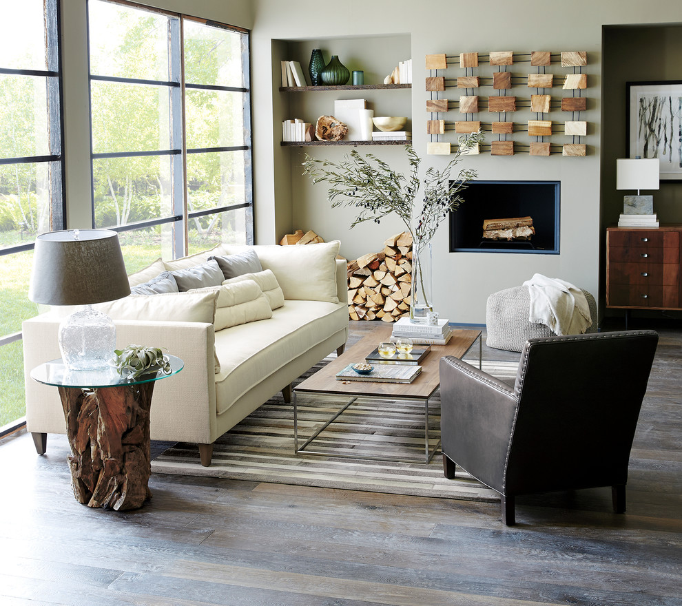 Living room - contemporary living room idea in Chicago