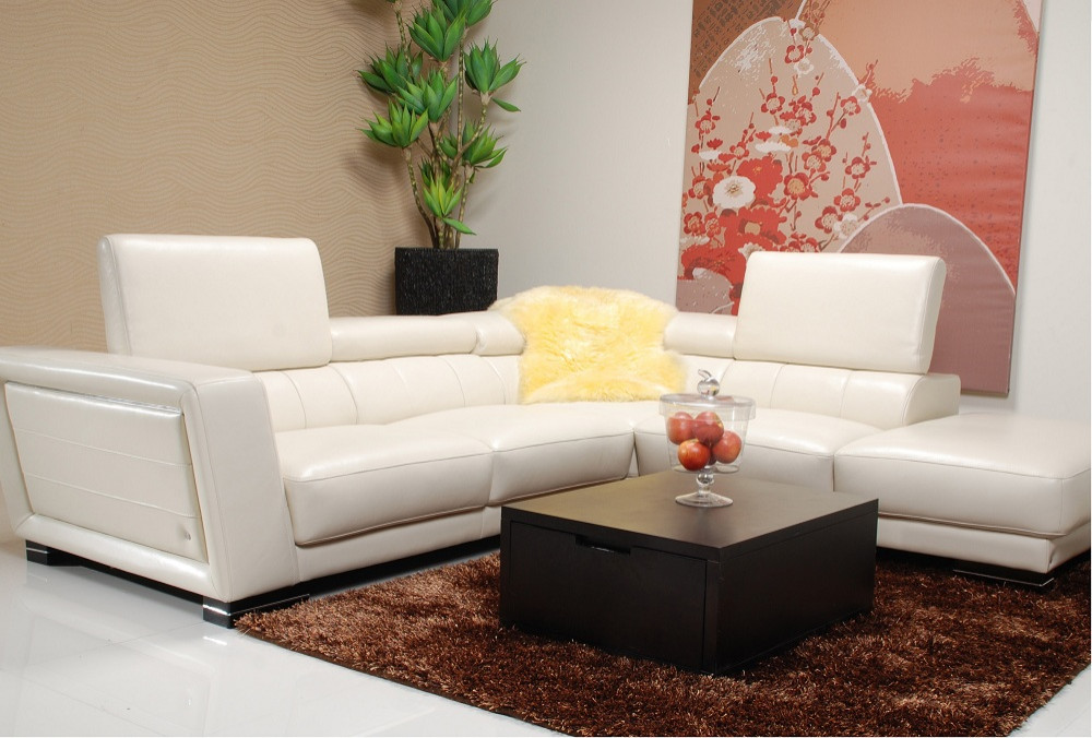 Cream Leather Sectional Houzz, Cream Colored Leather Sectional Sofa