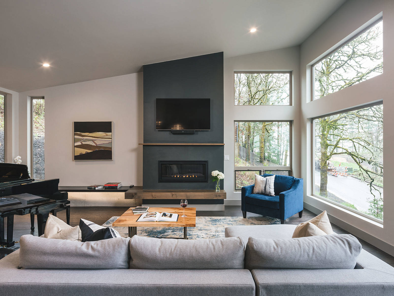 75 Rustic Gray Living Room Ideas You Ll