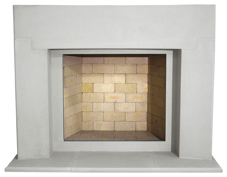 Diseño de salón abierto ecléctico de tamaño medio sin televisor con todas las chimeneas y marco de chimenea de piedra