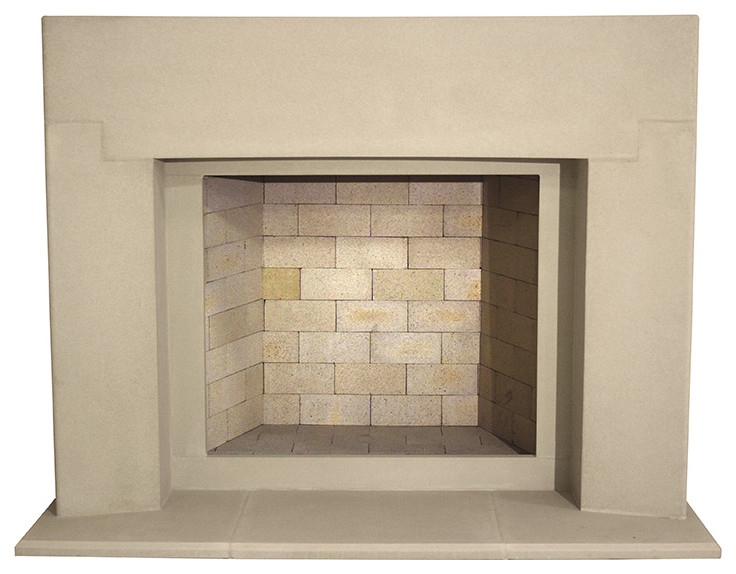 Foto de salón abierto bohemio de tamaño medio sin televisor con todas las chimeneas y marco de chimenea de piedra