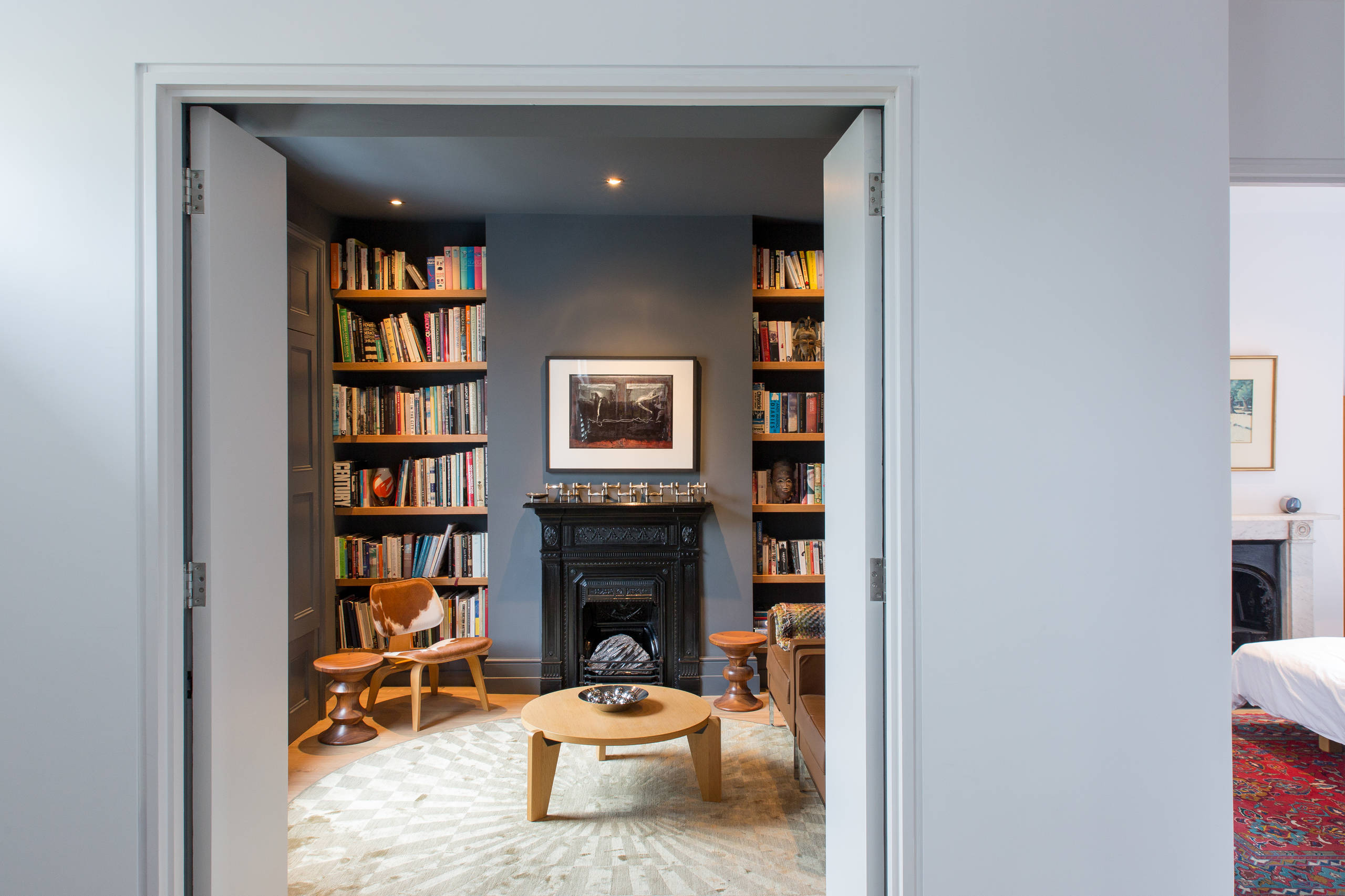 Alcove storage cheap living room