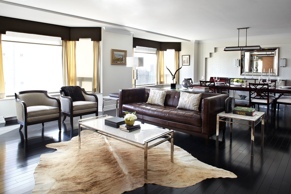 Learn What Colours Work With A Brown Leather Sofa Houzz Au Brown Leather Sofa Houzz, Living Room Design With Dark Brown Leather Sofa
