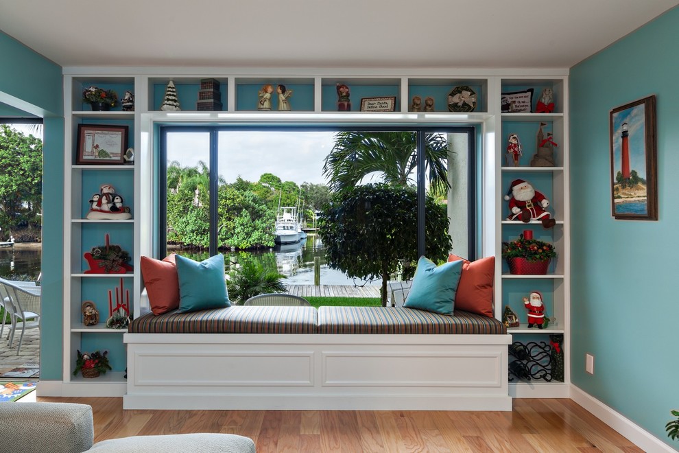 Eklektisches Wohnzimmer in Miami