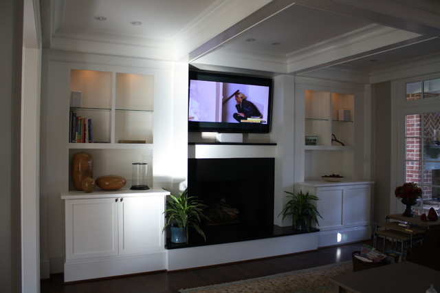 custom built in cabinets living room
