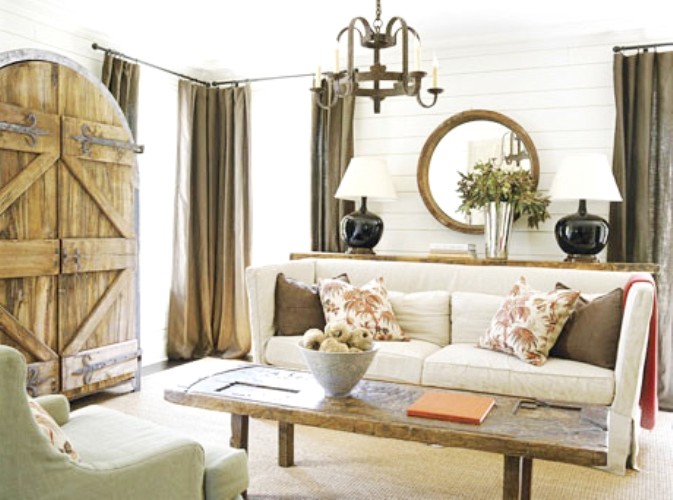Inspiration for a shabby-chic style living room in Austin.