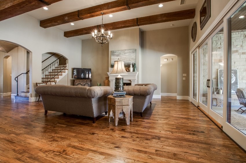 Custom home build in The Villas of Colleyville. Traditional Living