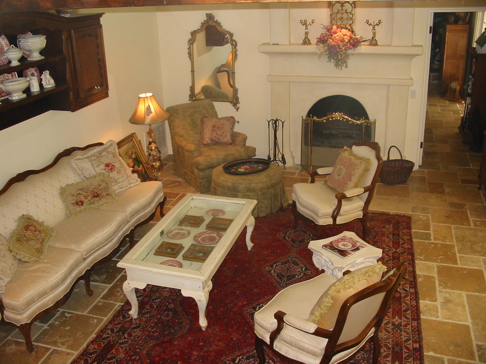 Custom Home RemodelFrench Country Living Room Mediterranean Living