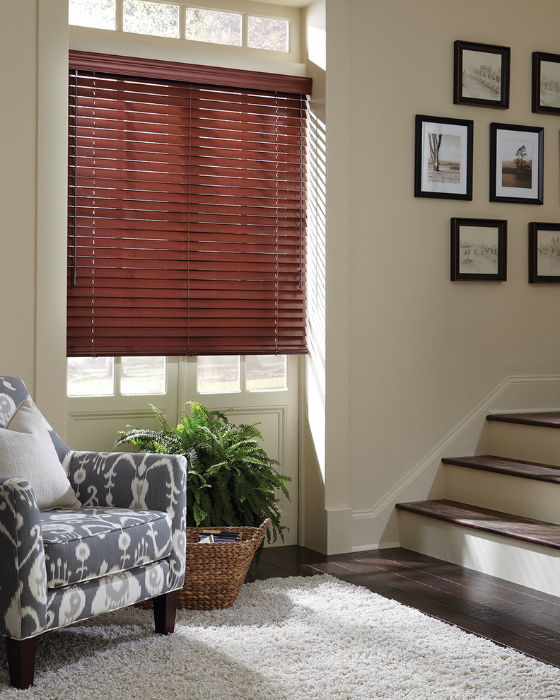 CustomMade Wood Blinds Traditional Living Room Houston by The