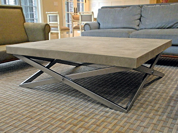 Custom Mobius Coffee Table Contemporary Living Room New York By Trueform Concrete Llc Houzz