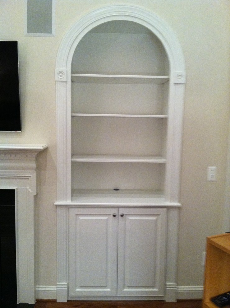 Custom Roundtop Bookcase Traditional Living Room DC Metro by SS