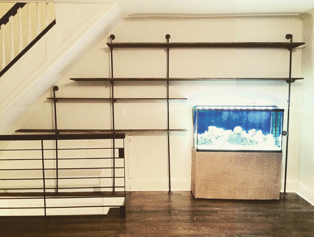 Custom Shelving and Fish Tank Stand - Industrial - New York - by Lauren  Abrams Design | Houzz
