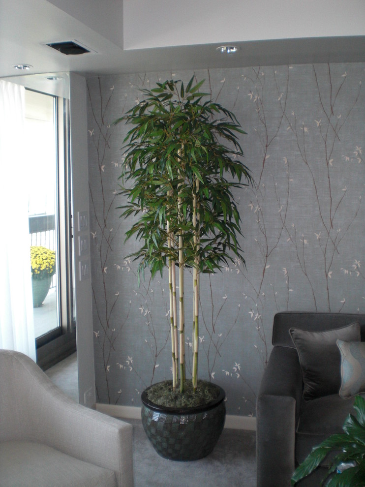 Custom Silk Trees Asian Living Room Chicago by The Silk Thumb