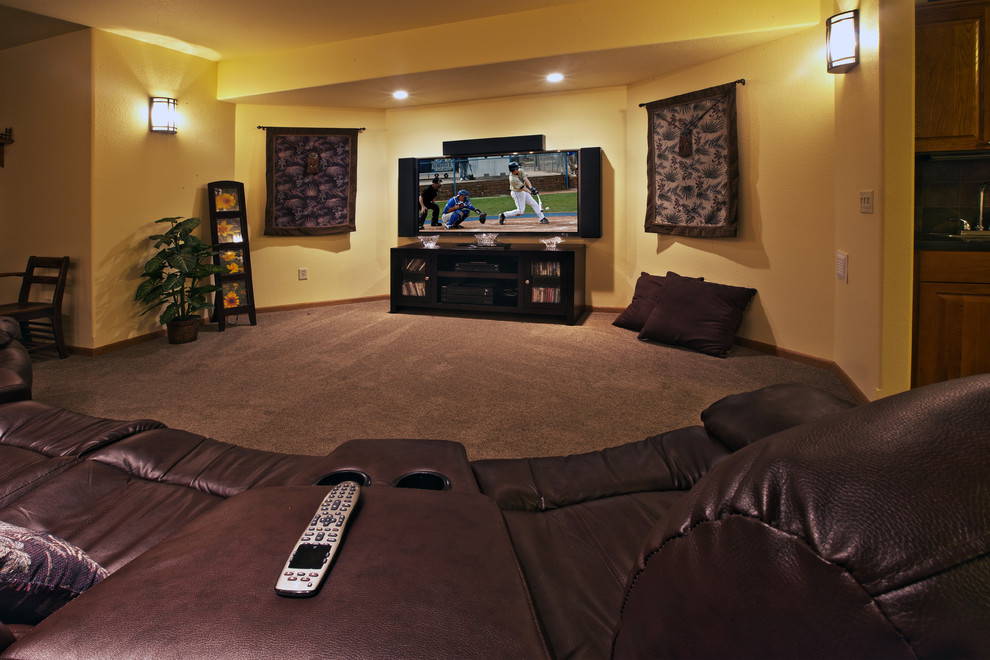 Custom TV speakers Contemporary Living Room Denver by Sound