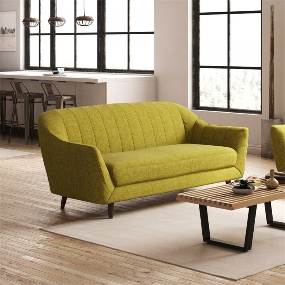 Inspiration for a medium sized midcentury enclosed living room in New York.