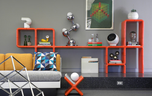Interior with shelves