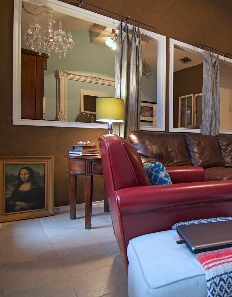 Design ideas for a bohemian living room in Dallas.