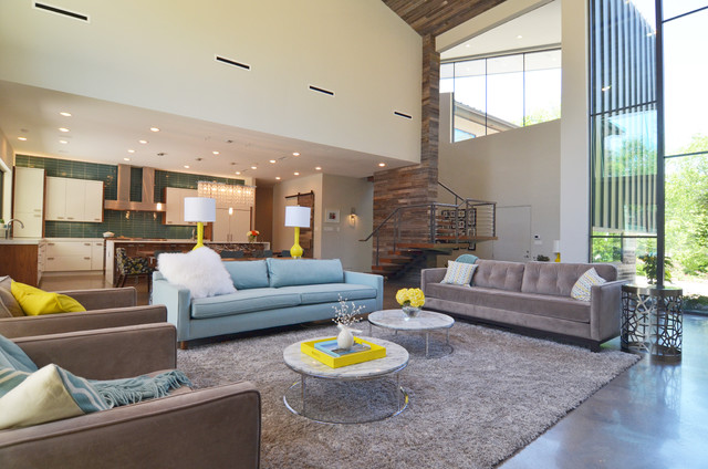 Dallas, TX: Scott & Melissa Powell / New Leaf - Modern - Wohnbereich
