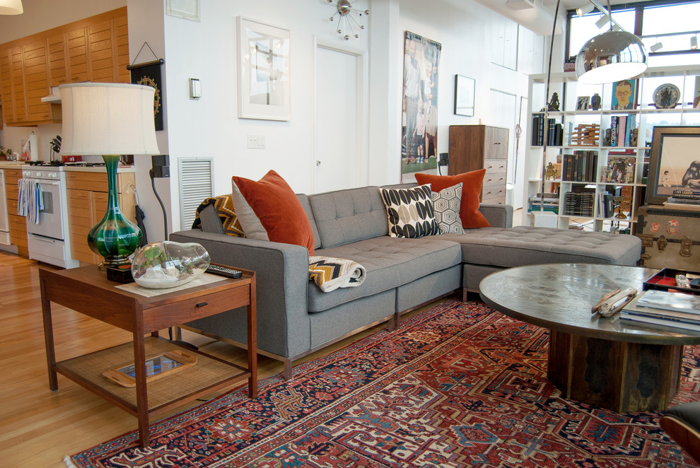 Example of an urban living room design in Other