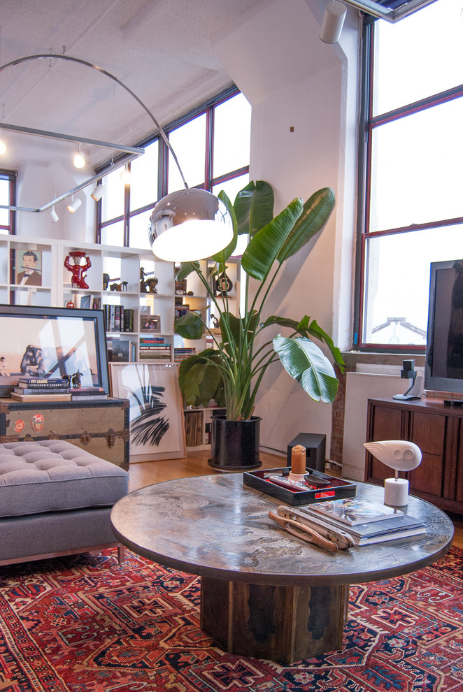 Inspiration for an industrial living room remodel in Other