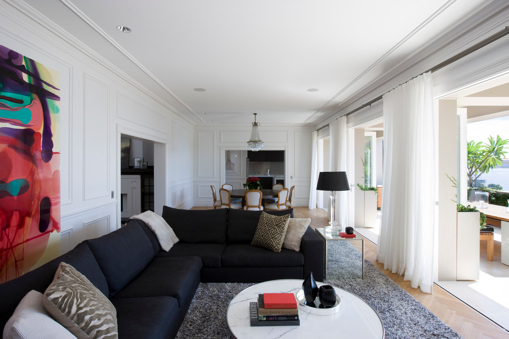 Darnley Hall Penthouse Elizabeth Bay Modern Wohnbereich Sydney