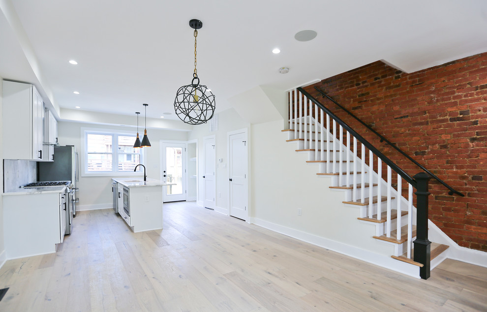 DC TOWNHOUSE COMPLETE RENOVATION Midcentury Living Room DC Metro