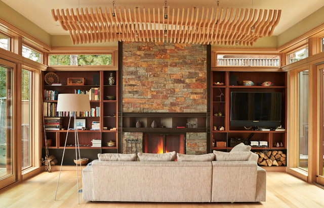 Deschutes House - Moderno - Salón - Seattle - de FINNE Architects | Houzz