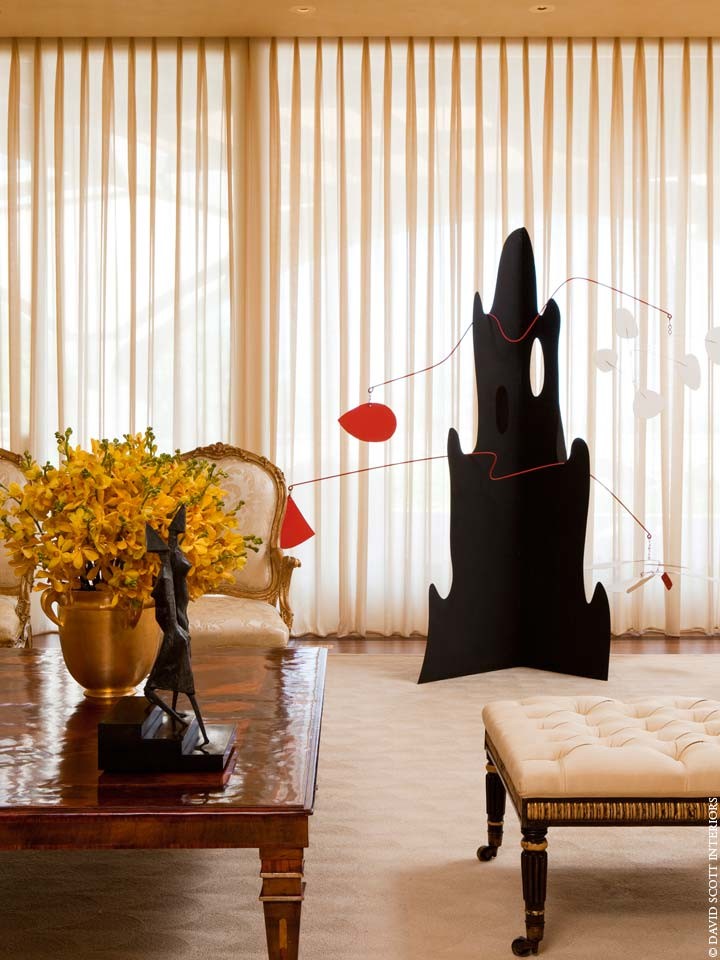 Trendy living room photo in Phoenix
