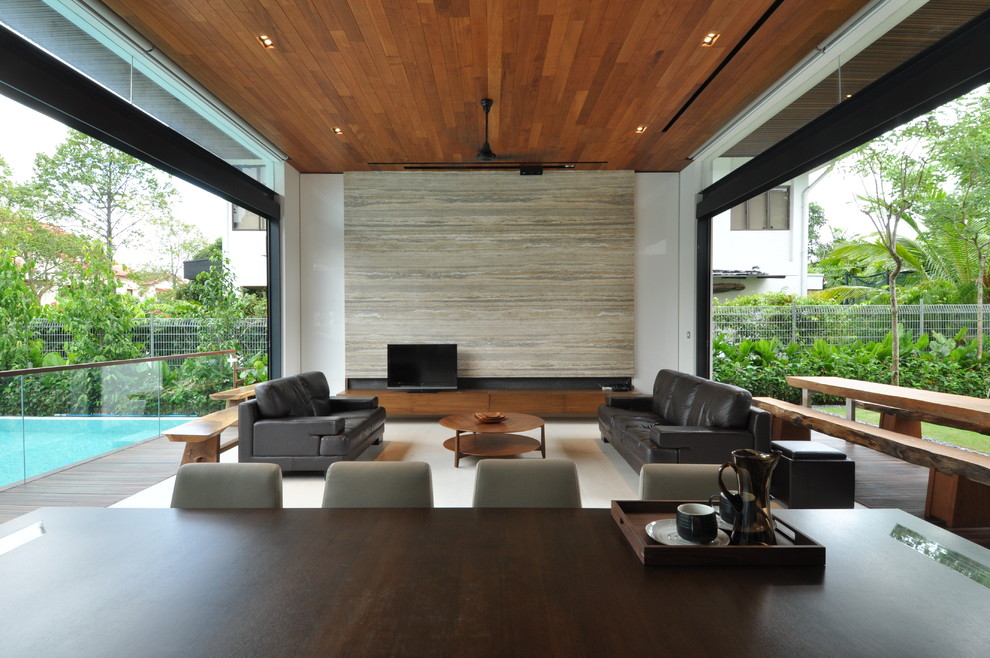 Offenes Modernes Wohnzimmer in Singapur